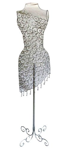 Dress Form Salsa Silver 5 ft Lifesize Wire Mannequin