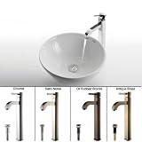 Kraus C-KCV-141-1007AB White Round Lever Mixer