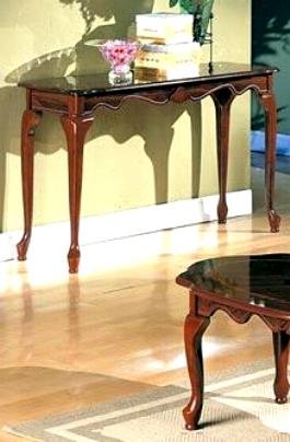 Kitchen: Unique Handmade Wooden Cherry Finish Console Wall Table  48