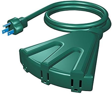 Westinghouse 28374 3-Outlet Fan Shaped 8-Feet Outdoor Extension Cord, Green by Stanley timers