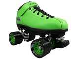 Riedell Dart Green Boots with Black Wheels & Green Hubs Mens Boys Ladies Womens Girls Kids Childrens Youth Quad Derby Speed Roller Skates