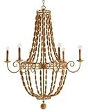Arteriors Louis 6L Iron/Wood Chandelier Arteriors Louis 6L Iron/Wood Chandelier