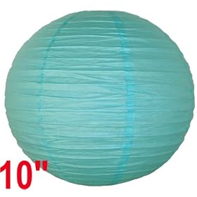 Sky Blue Chinese Japanese Paper Lantern Lamp 10 Diameter - Just Artifacts Brand by Just Artifacts