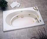 Jacuzzi 4480917 Black Nova- Drop In Whirlpool Bath Tub with Left Hand Drain and Right Hand Pump from Nova- Collection 4480