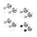 Freshwater Cultured Pearl 3mm Stud Earring Set of Four