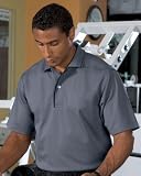 Dri Mesh Sport Shirt With Striped Collar
