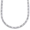 Amazing Style Titanium Mens Flat Link 20 inch Chain Necklace