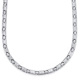 Amazing Style Titanium Mens Flat Link 20 inch Chain Necklace