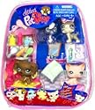 Littlest Pet Shop Exclusive Playset in Vinyl Carry Case Sassiest #958-#961 (Boston Terrier, Pink Kitty, Cocker Spaniel and Purple Skunk)