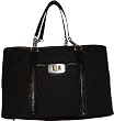 Women's DKNY Purse Hobo Handbag Town and Country Turnlock Shopper Black/Black