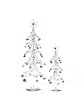 Pack of 4 Christmas Whimsy Metal Christmas Trees with Colorful Bells 18"