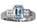  : 1.16 CTS AQUAMARINE DIAMOND RING 14KT WHITE OR YELLOW GOLD FREE GIFT BAG!