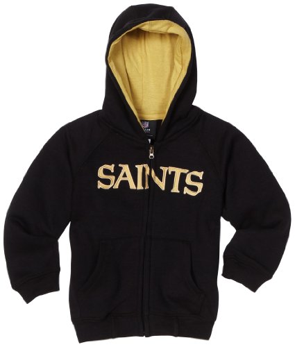 NFL Unisex Infant/Toddler New Orleans Saints Sportsman Zip Ft Fleece Hoodie - R14C4Q14 (Black, 2T)