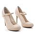 Almond Toe Mary Jane Stiletto Heel Classic Dress Pumps