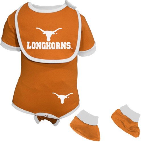 Texas Longhorns Orange Infant Football Bib & Booties Set (6-9 Months)