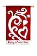 Valentine Heart Garden Size Applique Flag