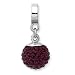 Sterling Silver Reflections Red Swarovski Crystal title=