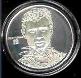 1997 Highland Mint LIMITED EDITION NHL Hockey Collectible Coin Silver: Steve Yzerman - Detroit Red Wings