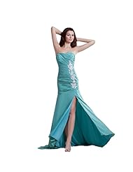 Sexy Chiffon Sweetheart Fall Slit Applique  Dress