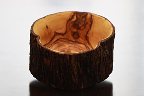 Hand Carved Olive Wood Rustic Bowl (525 GR, Medium Size)