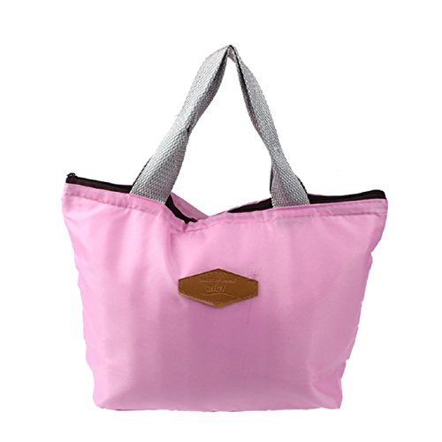 Sandistore Waterproof Portable Picnic Insulated Food Storage Box Tote Lunch Bag (Pink)