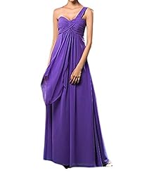 Plus Size One Shoulder Empire   Waistline Chiffon  Sheath Maxi Dress  With Ruffles