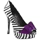 Schuh Panther Bow Peep Zebra