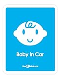 Seal&Sticker's シンプル 赤ちゃん デザインのBaby in Car マグネット　ベビーステッカー2series sts-bin-2-mg-sbl (スカイブルー)