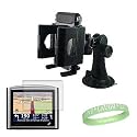 Car Windshield Cradle Suction Cup Mount / Holder for Garmin Nuvi 265 265W 275T 465 465T GPS plus GPS 4.3 Universal Screen Protector and Live*Laugh*Love Wristband!!!