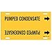 Brady 94956, 6" - 7.875" Dia. Plastic Strap-On Pipe Marker: Pumped Condensate, Pack of 20 pcs
