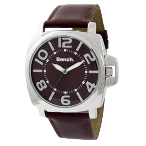 Bench Gents Brown Sunray Dial & Brown Strap Watch