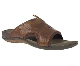 Hush Puppies Mens Brown Leather Abate Stitch Detail Open Toe Sandal