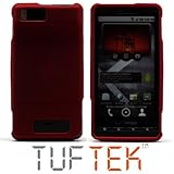 TUF TEK Dark Red Hard Soft-Touch Rubberized Plastic Skin Cover Case for Ver ....