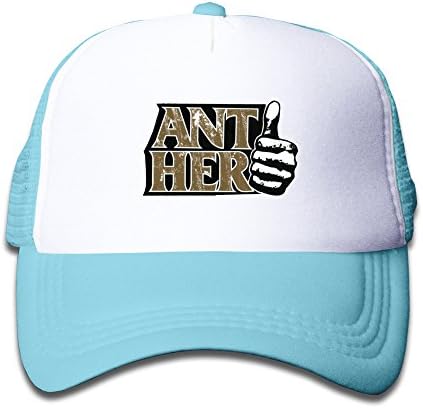 Funny Anti Hero Mesh Trucker Baseball Cap For Kid One Size SkyBlue