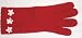 One Size Red Angora Wool Gloves Reinforced By Nylon Fibers Trimmed with Pearl Center ...
