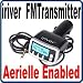 iRiver AFT-100 Aerielle Enabled Mobile FM Transmitter with 12V Car Cigarette Lighter Socket. It work with any portable personal audio device!