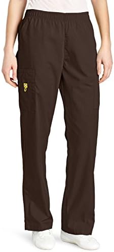 SincereWA Women's Scrubs Quebec Full Elastic Cargo Pant Chocolate 4X-Large