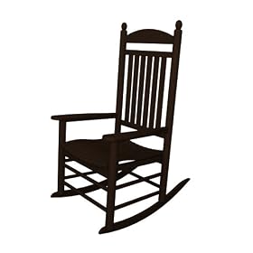 Polywood Outdoor Furniture Jefferson Rocker, Mahogany-Recycled Plastic Materials