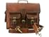 HLC Vintage Genuine Leather Laptop Briefcase messenger satchel bag