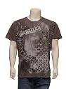 MONARCHY Mens Michelle Studded Tee Shirt in Ash