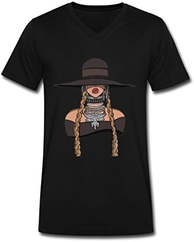 NOBiBi Strong Personality Beyonce Logo Men's V-Neck T-Shirt