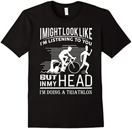Men's I Might Look Like But In My Head I'm Doing A Triathlon Large Black