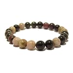 Tourmaline Bracelet 09 Stretch 8mm Multi-color Crystal Healing Pink Black Stone Natural