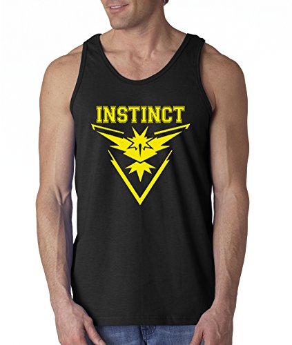 New Way 515 - Men's Tank-Top Pokemon GO Team Instinct Emblem Logo Zapdos