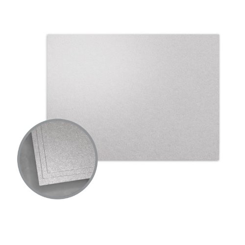 ASPIRE Petallics Silver Ore Flat Cards - A6 (4 5/8 x 6 1/4) 98 lb Cover Metallic C/2S 400 per Carton