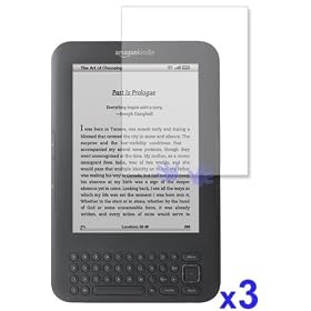 3 Packs Premium Clear Neewer LCD Screen Protector for Amazon Kindle 3 and Kindle 2 E-Book Reader