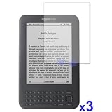 3 Packs Premium Clear LCD Screen Protector for Amazon Kindle 3 and Kindle 2 E-Book Readerby Generic