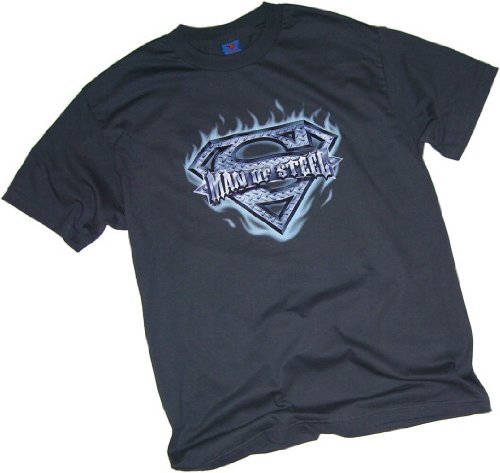  Superman Man of Steel Shield Adult T-Shirt