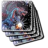 Cindy Thorrington Haggerty Mythical Magical - DRAGON Majick of the Opal 2 - Coasters
