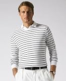 Polo by Ralph Lauren Long Sleeve Crewneck White Striped Sweater